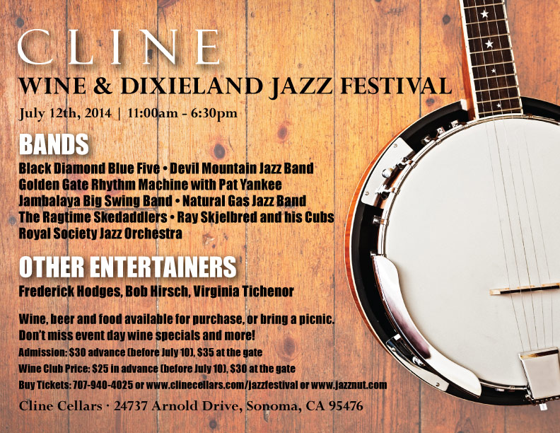 Cline Wine &
                        Dixieland Jazz Festival 2014